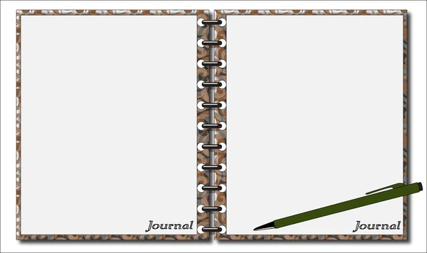 펜 및 패턴 저널 — 스톡 벡터