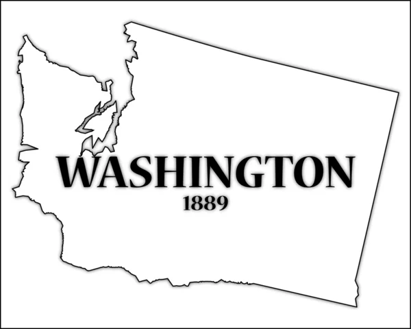 Washington State och datum — Stock vektor