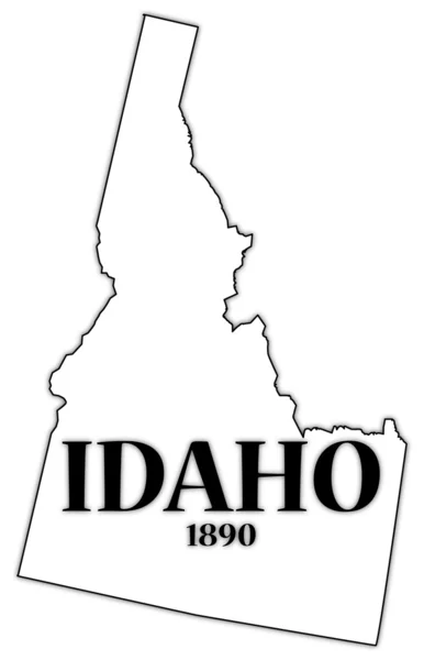 Datum a státu Idaho — Stockový vektor
