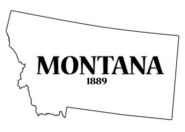 Montana stat og dato – stockvektor