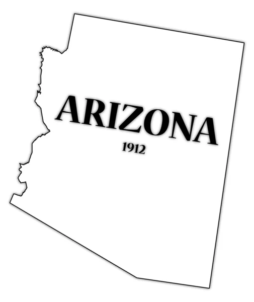 Estado e Data do Arizona — Vetor de Stock