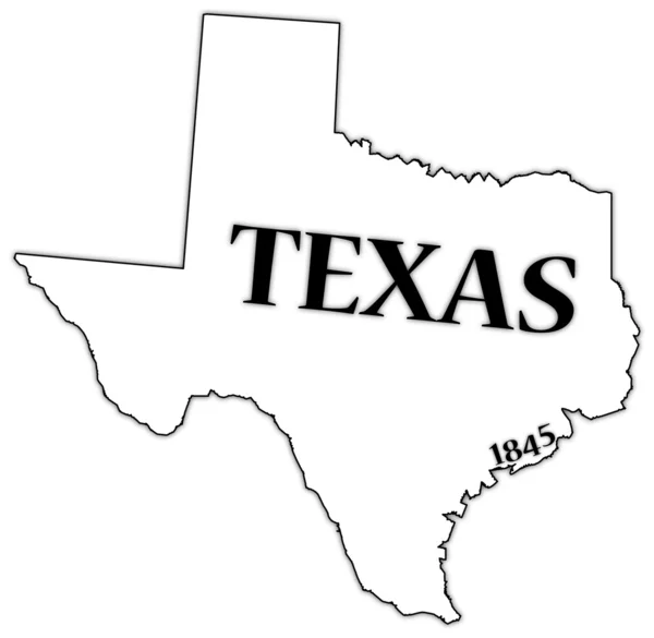 Texas State en datum — Stockvector