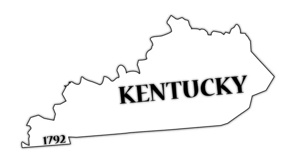 Estado e data de Kentucky — Vetor de Stock