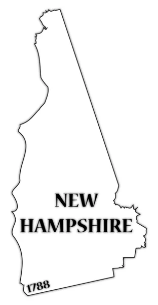 New Hampshire State and Date — Stock Vector