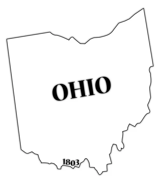 Estado e data de Ohio — Vetor de Stock