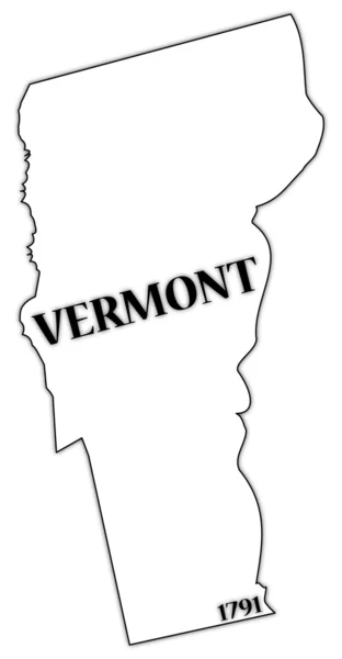 Estado e data de Vermont — Vetor de Stock