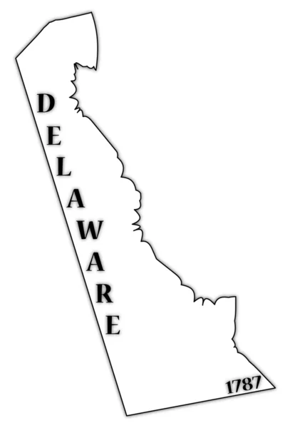 Stato e data del Delaware — Vettoriale Stock