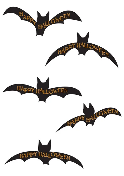 Halloween Bat silhouetten — Stockvector