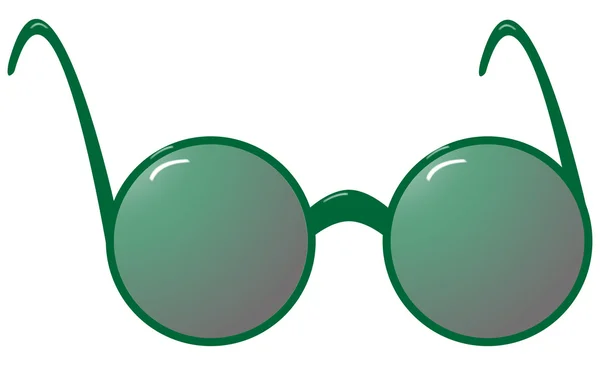 Güneş gözlüğü yeşil yuvarlak — Stok Vektör