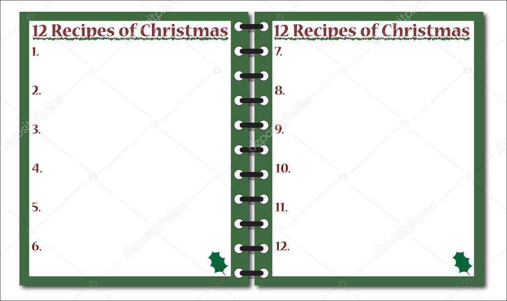 12 Recipes of Christmas Notepad