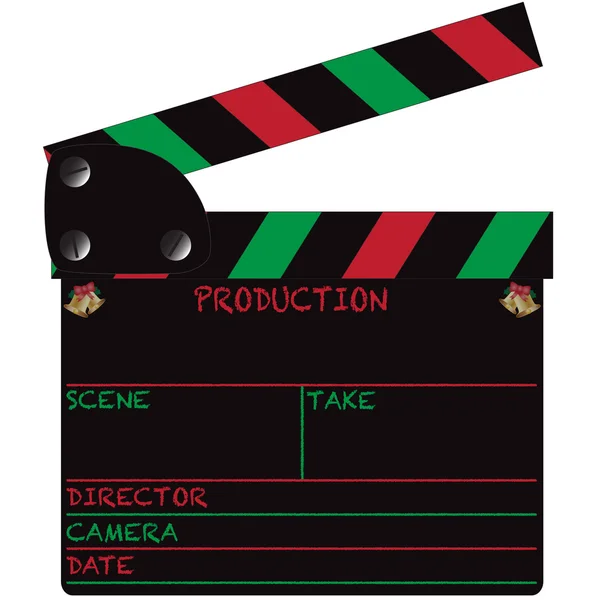 Christmas Clapper Board Blank — Stock Vector