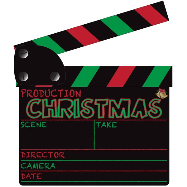 Natal Clapper Board — Vetor de Stock