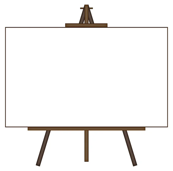 Blank Canvas on Easel — Stock Vector