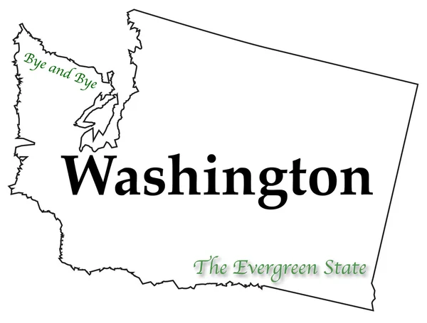 Mottem státu Washington a Slogan — Stockový vektor