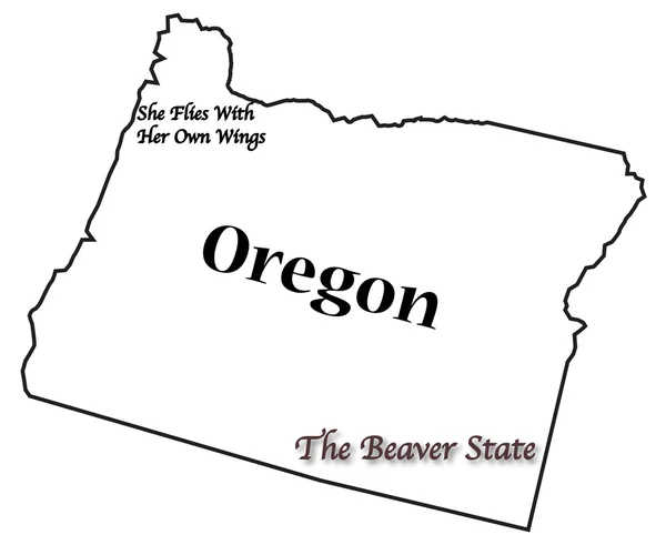 Oregon State Motto i hasłem — Wektor stockowy