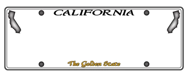 Plaque d'immatriculation Californie — Image vectorielle