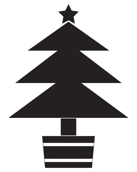 Weihnachtsbaum-Silhouette — Stockvektor