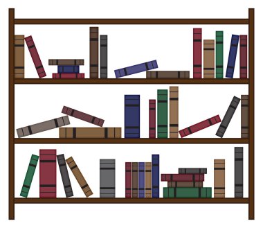Kitaplarla meşgul Bookshelf