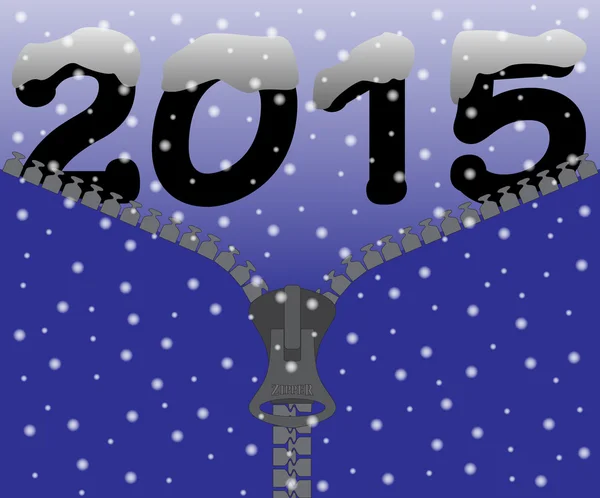 2015 Cerniera neve — Vettoriale Stock