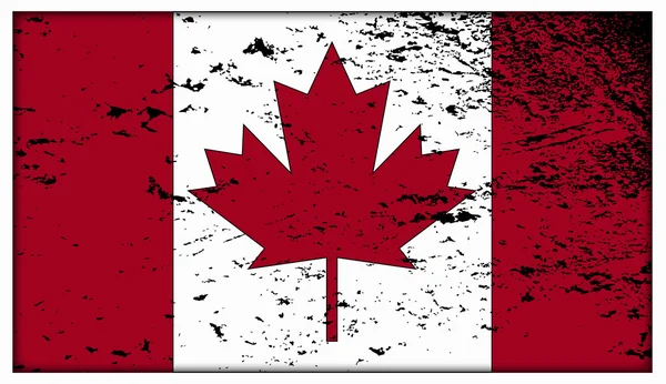 Bandera canadiense Grunged — Archivo Imágenes Vectoriales