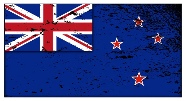 New Zealand Flag Grunged — Stock Vector