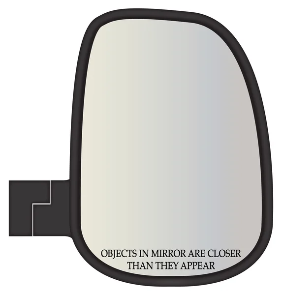 Objekt i lastbil sida spegel närmare — Stock vektor