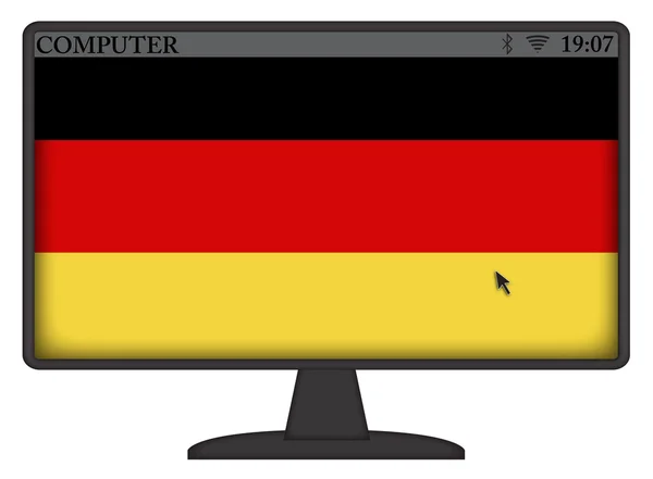 Flaga Niemiec komputera — Wektor stockowy