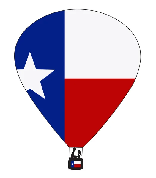 Globo de aire caliente de Texas — Vector de stock