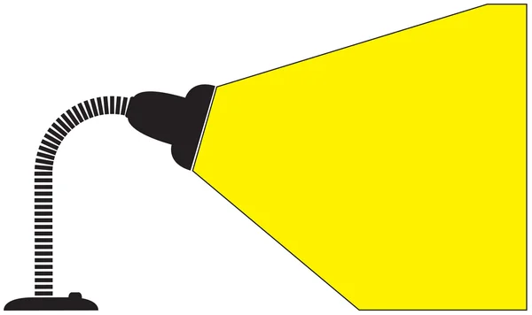 Lampe de bureau flexible brillance — Image vectorielle