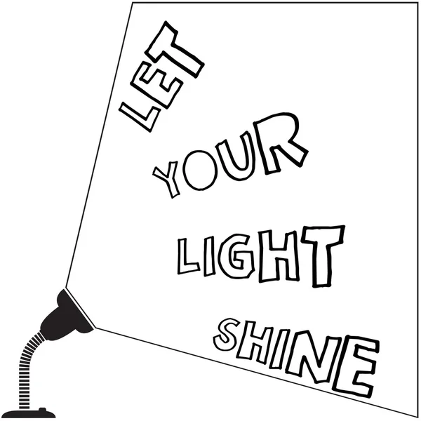 Deja que tu luz brille lámpara — Vector de stock