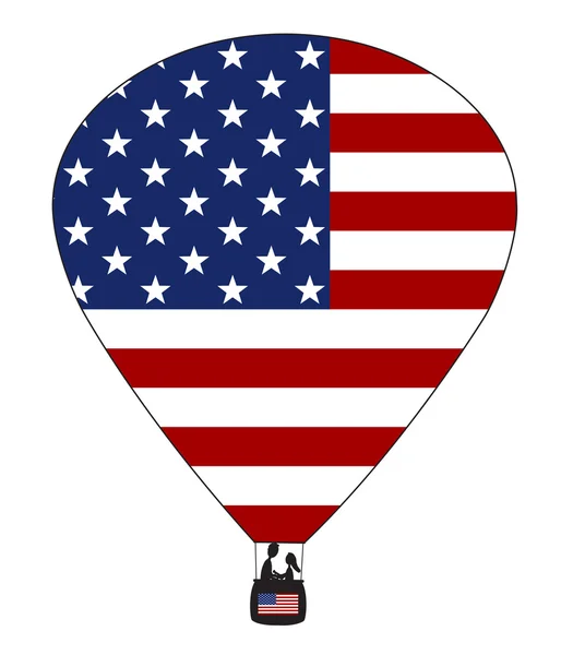 USA Hot Air Balloon — Stock Vector