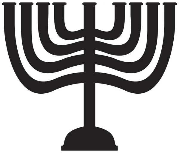 Menorah Silhouette — Stock Vector