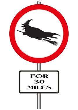 Witches Ahead Sign vector Witches Ahead Sign vector