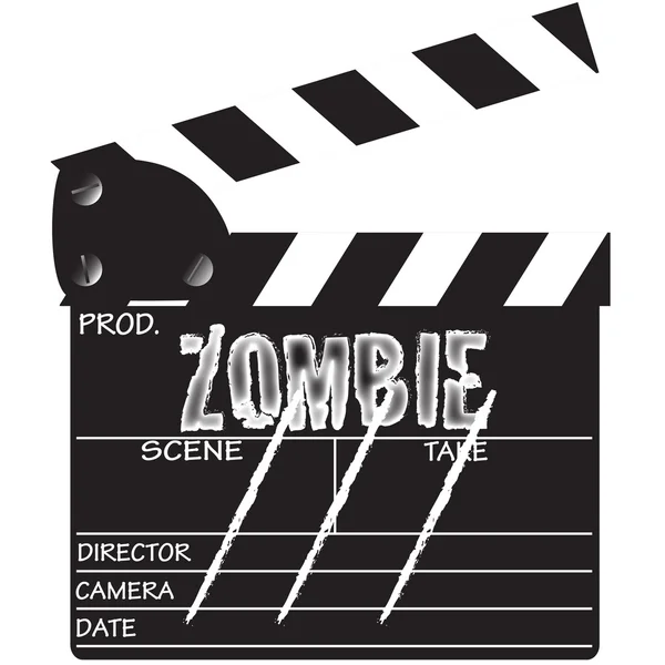 Clapper Board Zombie — Stock Vector