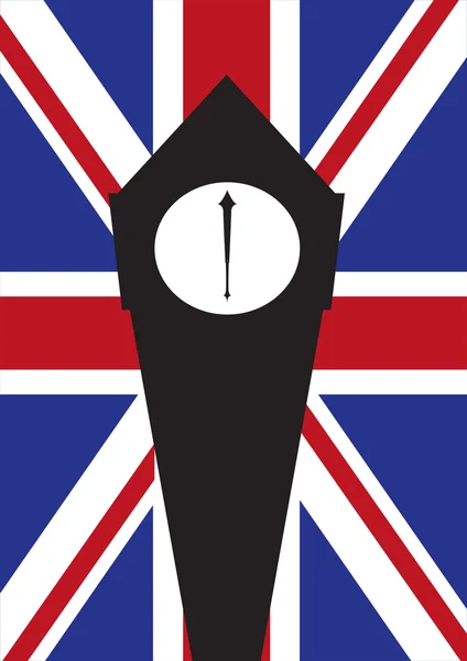 Bandera Big Ben — Vector de stock