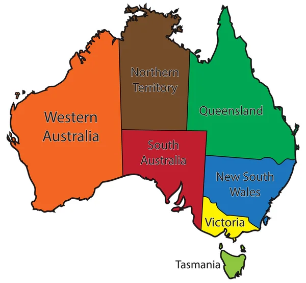 Australische Territorien — Stockvektor