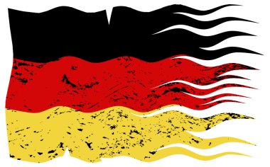 Alman bayrağı Grunged dalgalı