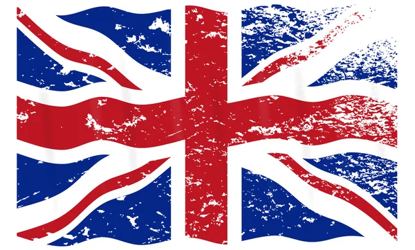 United Kingdom Flag Grunged — Stock Vector