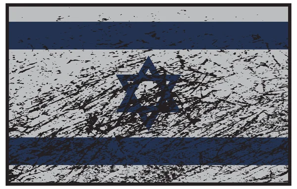 Israel flag grundiert — Stockvektor