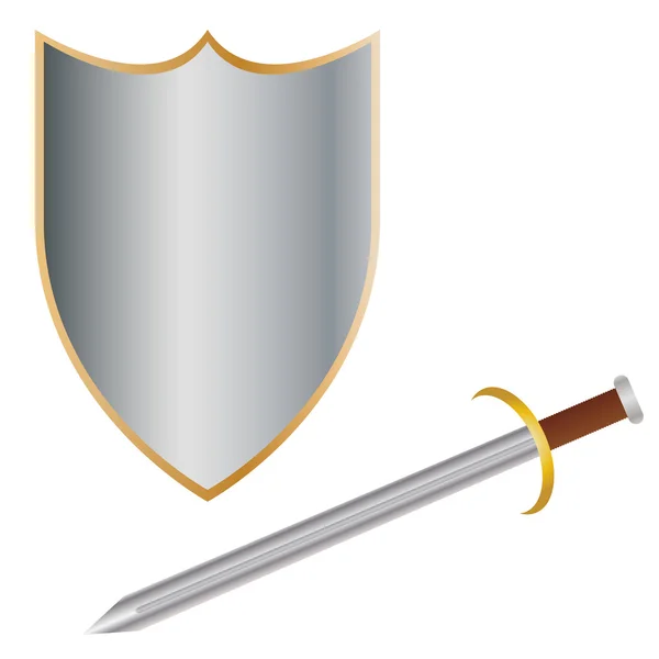Espada y escudo — Archivo Imágenes Vectoriales