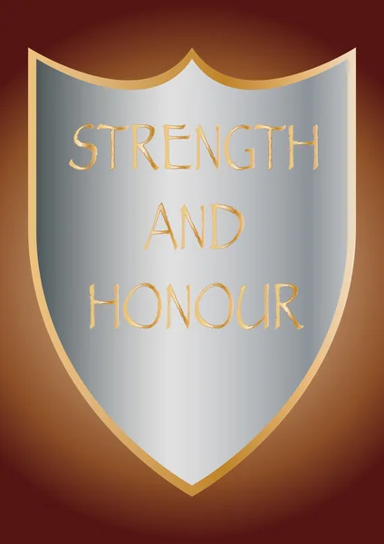 Strength and Honour Shield — Stock Vector