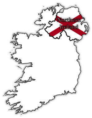 Kuzey İrlanda bayrağı Haritası