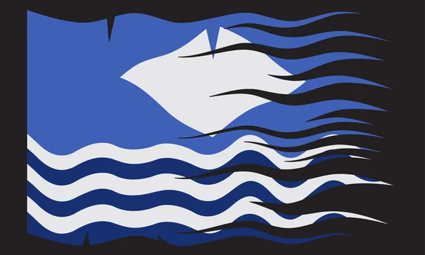 Κυματιστή Isle Of Wight σημαία — Διανυσματικό Αρχείο