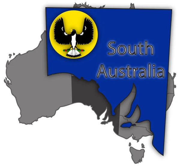 South Australia Territorium und Flagge — Stockvektor