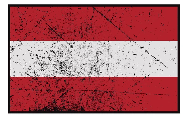 Bandeira austríaca grunhida — Vetor de Stock