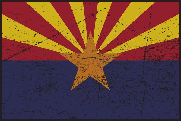 Bandera de Arizona Grunged — Archivo Imágenes Vectoriales