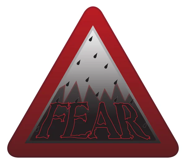 Skyltat till rädsla — Stock vektor