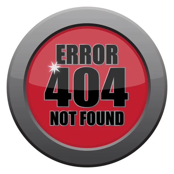 Fel 404 hittades inte mörk metall ikon — Stock vektor