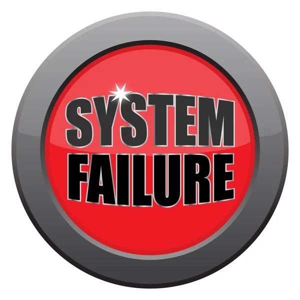 Systému selhání tmavě kovové ikona — Stockový vektor