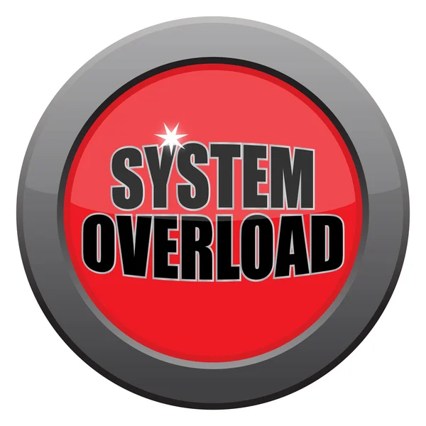 システム オーバー ロード暗いメタル アイコン — ストックベクタ